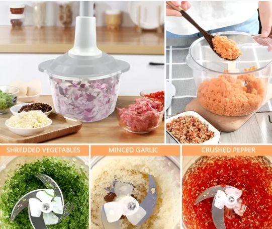Multifunctional Hand Pat Chopper and Mixer 1.5L
