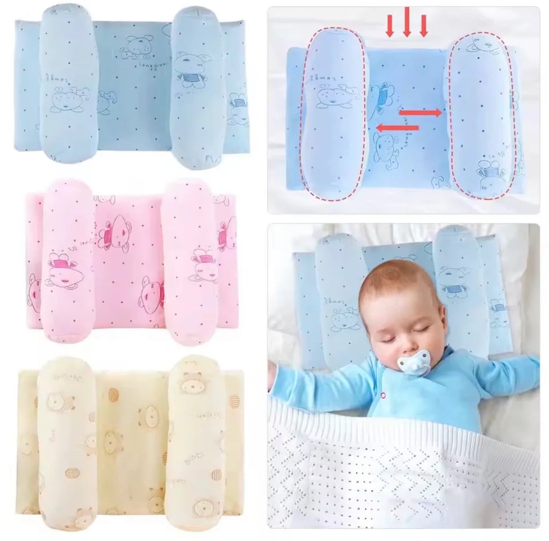 Soft Support Pillow For Baby Sleep - Baby Pillow Head Support Cushion