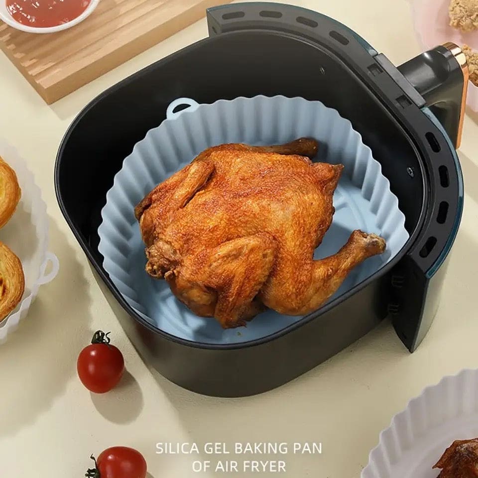 01 Pcs Reusable Silicone Air Fryer Liner Basket
