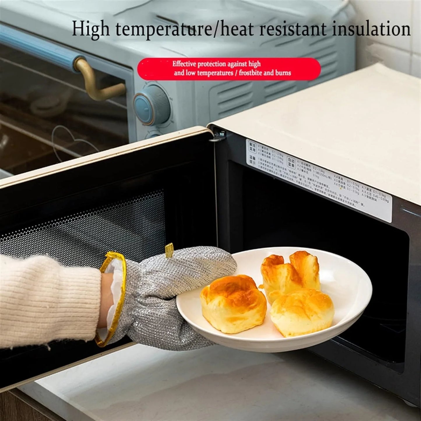 2 Pcs Reusable Steel Wire Dishwashing Glove Winter Sale - Multifunctional Non-Scratch Wire Dish Cloths