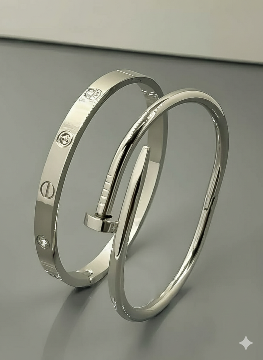 Silver Plated Stainless Steel Cartier Combo Deal For Her