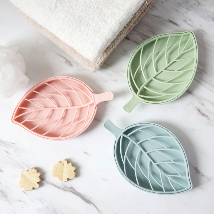 Leaf Shape Soap Holder Non Slip Soap Box