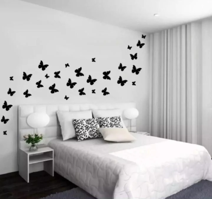 Pack Of 30 Wooden Butterflies With Adhesive Tape