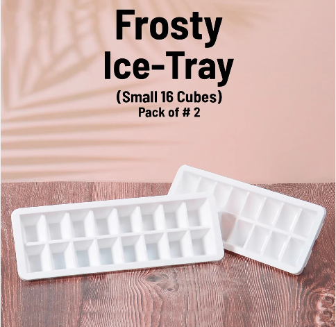Pack of 2 Frosty Ice Cubes Tray - 16 Cubes