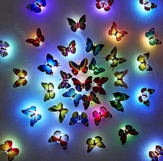 Pack of 10 Butterfly Night Light Decoration LED Light