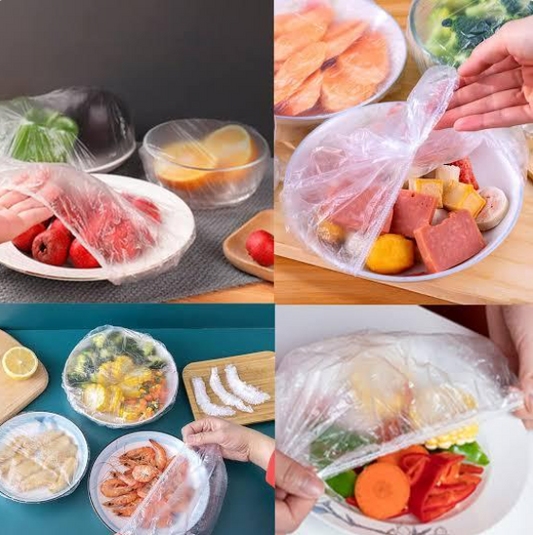 100Pcs Disposable Plastic food Wrap