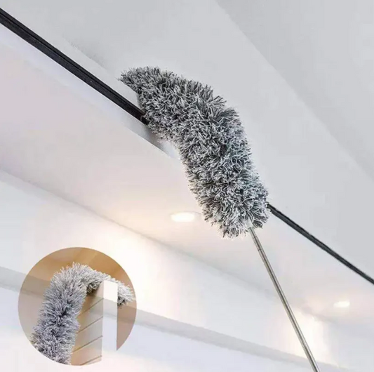 100 Inch Long-Handled Grey Cleaning Brush