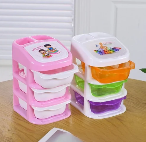 3 Drawer Organizer - Desktop Storage Box - Makeup Storage Organizer