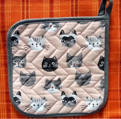 01 Pcs Printed Heat Resistant Kitchen fabric Pot Holder