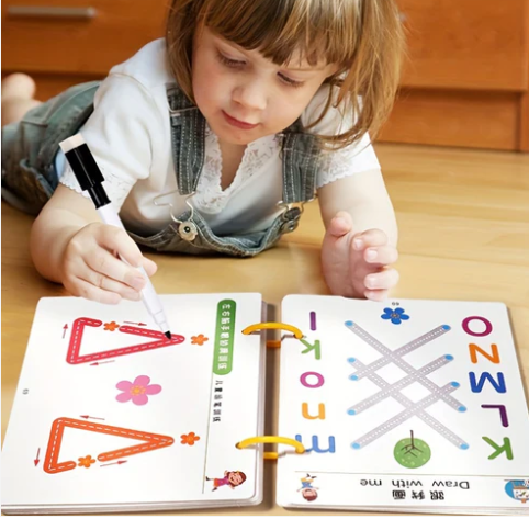 32/64 Page Childrens Tracing Book With Two Erasable Markers