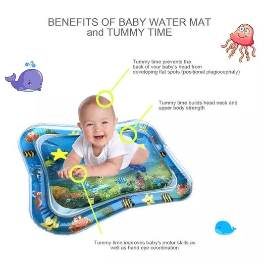 Kids Floating Water Play Mat - Playmat For Toddler - Tummy Time Water Play Mat