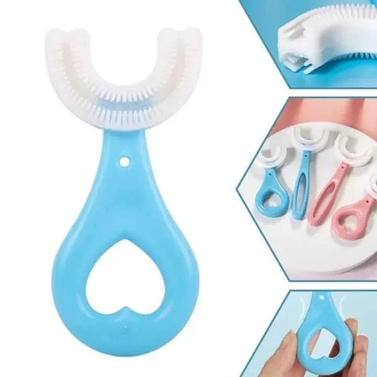 02 Pcs Silicone U-Shaped Baby Toothbrush