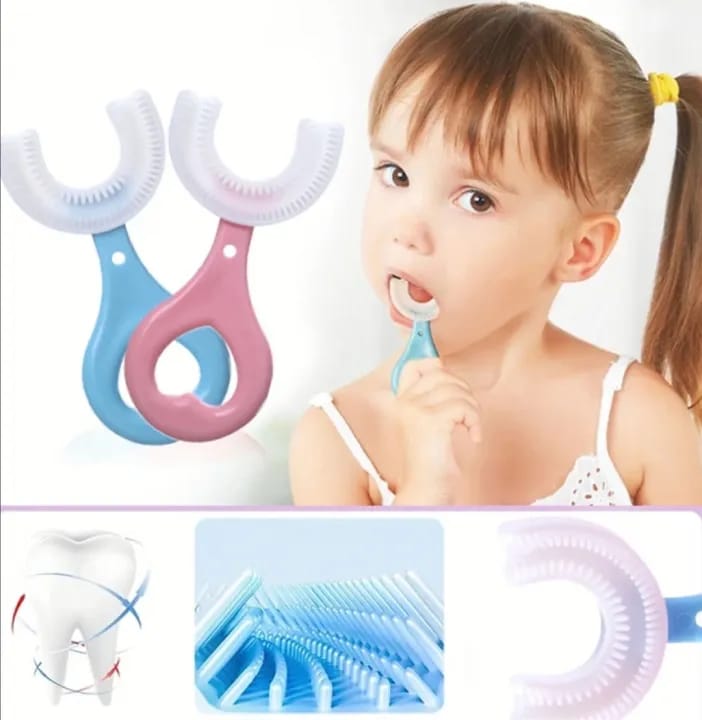 01 Pcs Silicone U-Shaped Baby Toothbrush
