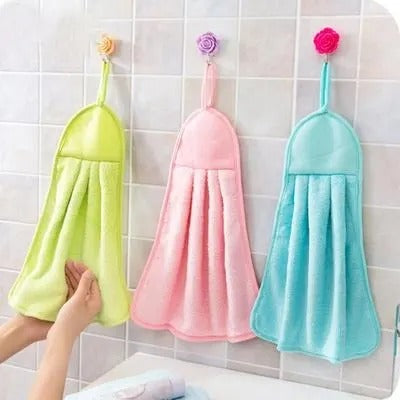 01 Pcs Hanging Kitchen Microfiber Hand Towel - Elitevariety Hanging Towel