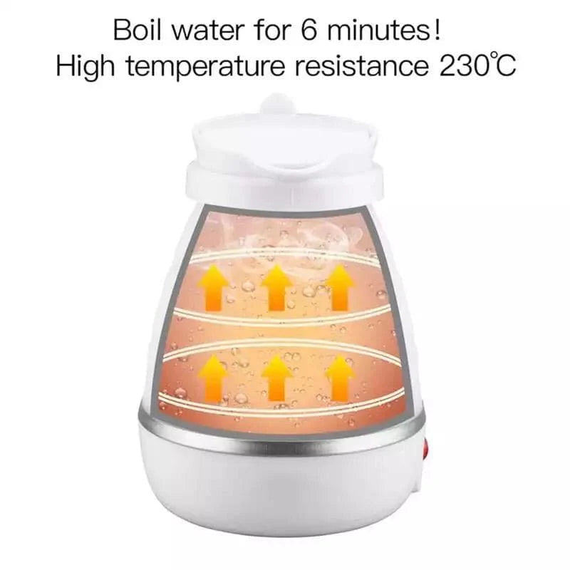 Compact Electric Travel Kettle – Foldable Silicone Bod