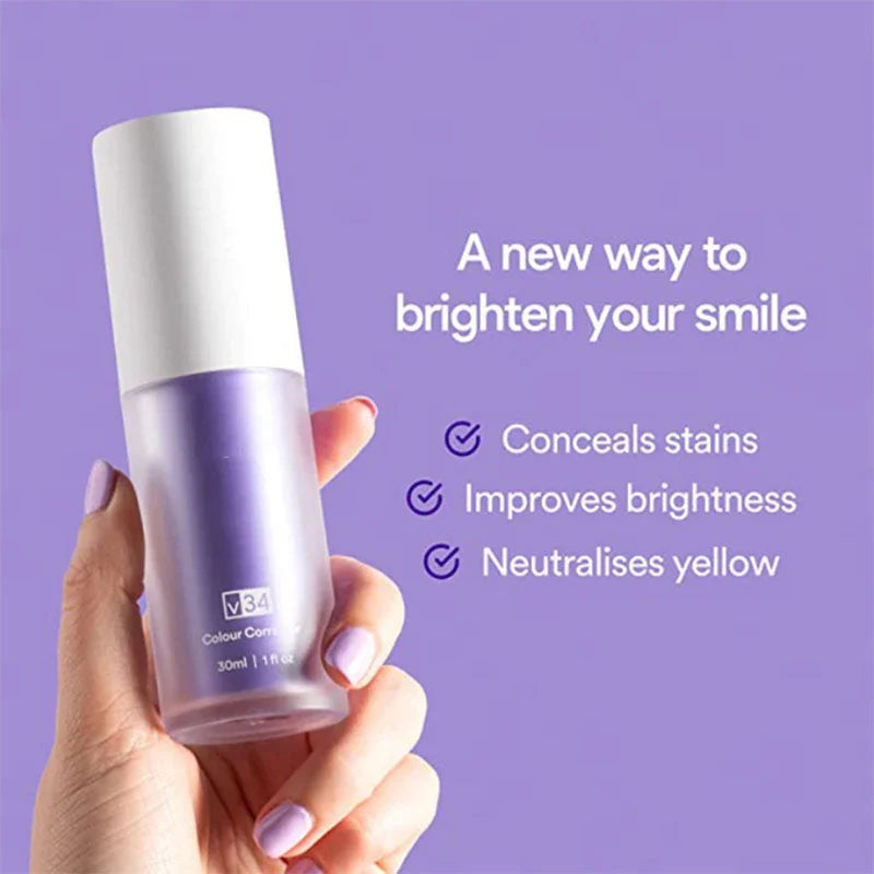 Original Hismile V34 Colour Corrector Serum – Instant Purple Teeth Whitening Booster