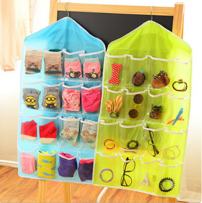 16 Pocket Hanging Organizer - Space Saving Storage - Multi-Purpose Storage Organizer