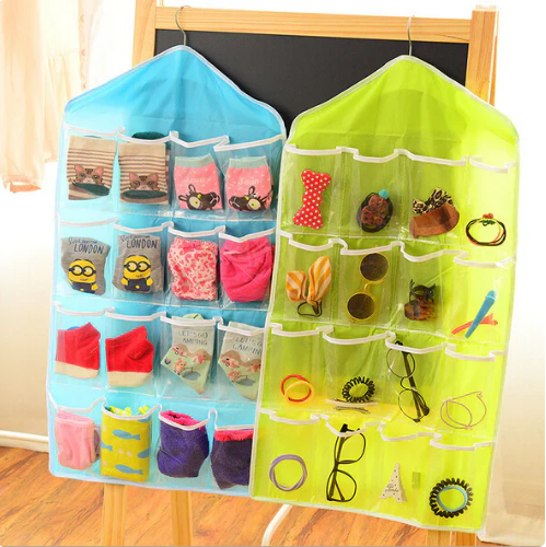 16 Pocket Hanging Organizer - Space Saving Storage - Multi-Purpose Storage Organizer