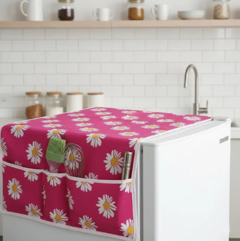 Fridge Cover Organizer - Waterproof Appliance Cover - Kitchen Organizer Cover - PEVA Fridge Cover