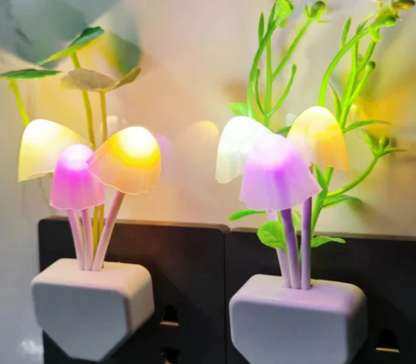 02 Pcs Sensor LED Mushroom Night Light