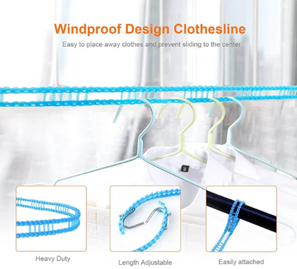 15 Meter Windproof Non Slip Clothesline Rope - Camping Clothesline Rope