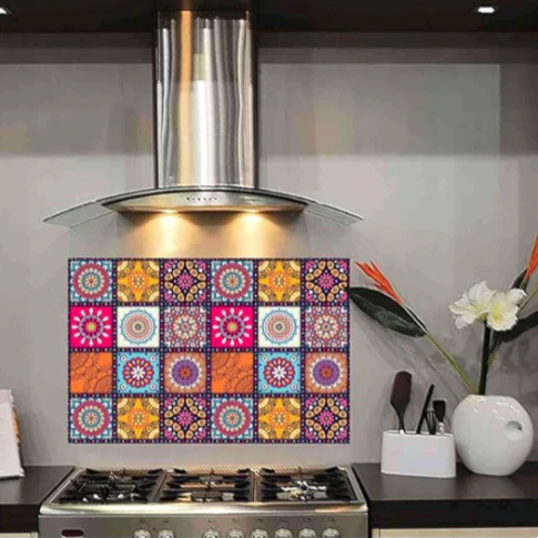 12 Pcs Tiles Stickers - Kitchen Wall Decals - Elitevariety Wall Decor