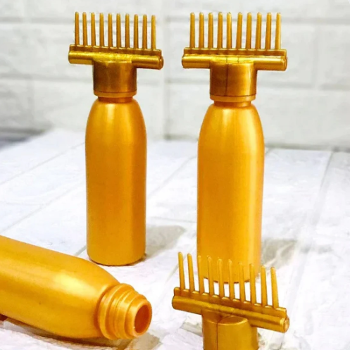 01 Pcs Hair Oil Bottle With Comb - Hair Care Applicator - Oil Dispenser With Comb