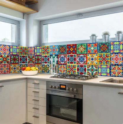 12 Pcs Tiles Stickers - Kitchen Wall Decals - Elitevariety Wall Decor