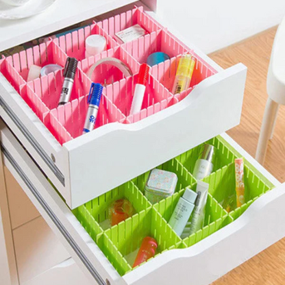 12 Pcs DIY Plastic Grid Drawer Dividers Organizer