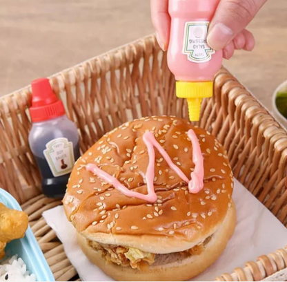 Pack of 2 Mini Condiment Bottles - Mini Ketchup Bottle