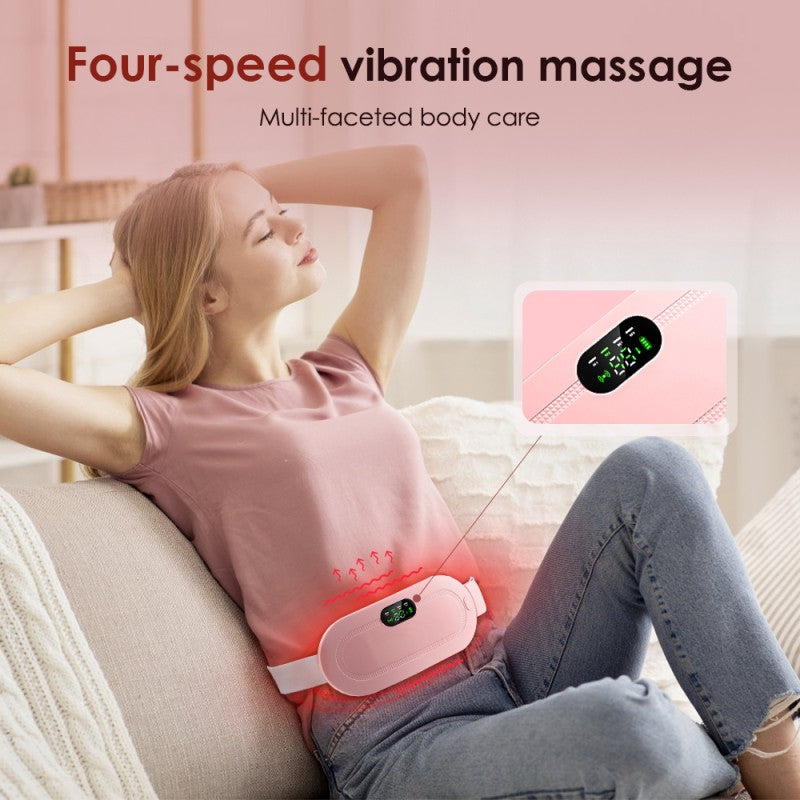 Periods Cramp Relief Belt - Rechargeable Electric Heating Pad - Menstrual Pain Relief Device