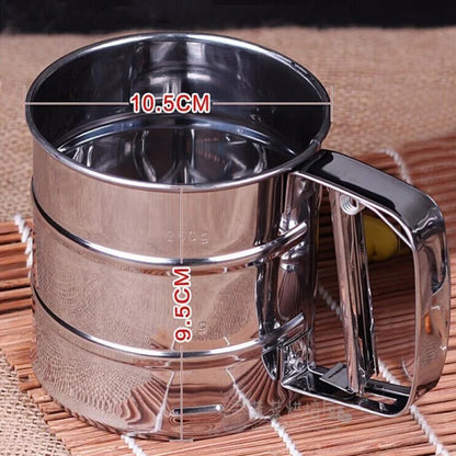 Stainless Steel Flour Sieve Strainer – Fine Mesh Kitchen Sifter for Baking & Dry Ingredients