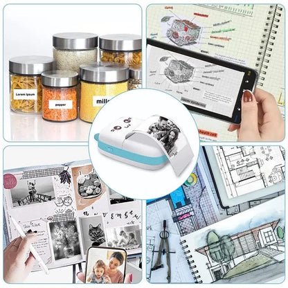 Meow Pocket Printer - Mini Bluetooth Photo Printer - Pocket Printer With Thermal Paper Roll