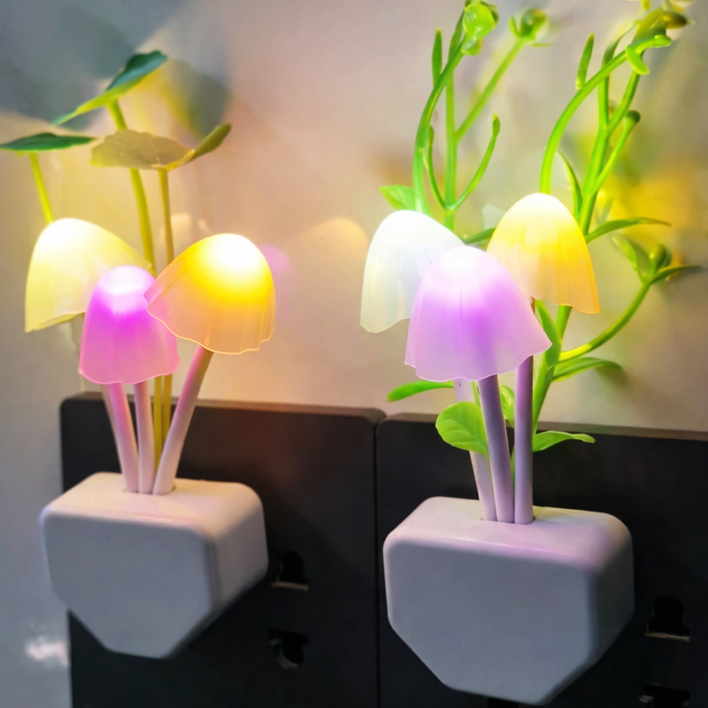 03 Pcs Sensor LED Mushroom Night Light