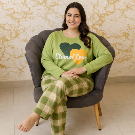 Winter Eternal Love Co-Ord Set Women Night Suit