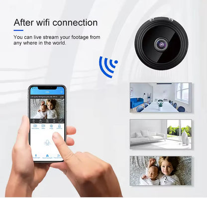 Mini Portable Wireless A9 Security Camera 1080P HD – Live Monitoring, Motion Detection, Night Vision