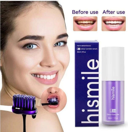 Original Hismile V34 Colour Corrector Serum – Instant Purple Teeth Whitening Booster