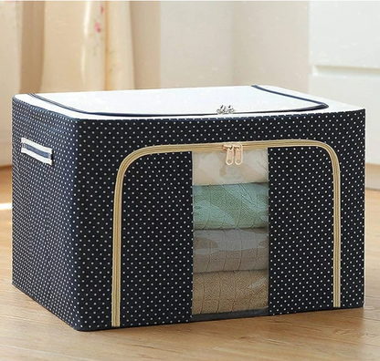 Foldable Metal Frame Clothes Storage Organizer Bags
