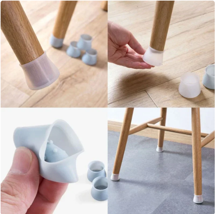 04 Pcs Silicone Furniture Leg Protector - Silicone chair cover