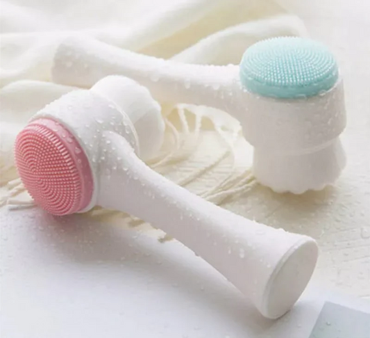 01 Pcs Double Side Cleansing Facial Brush - 2-in-1 skincare tool