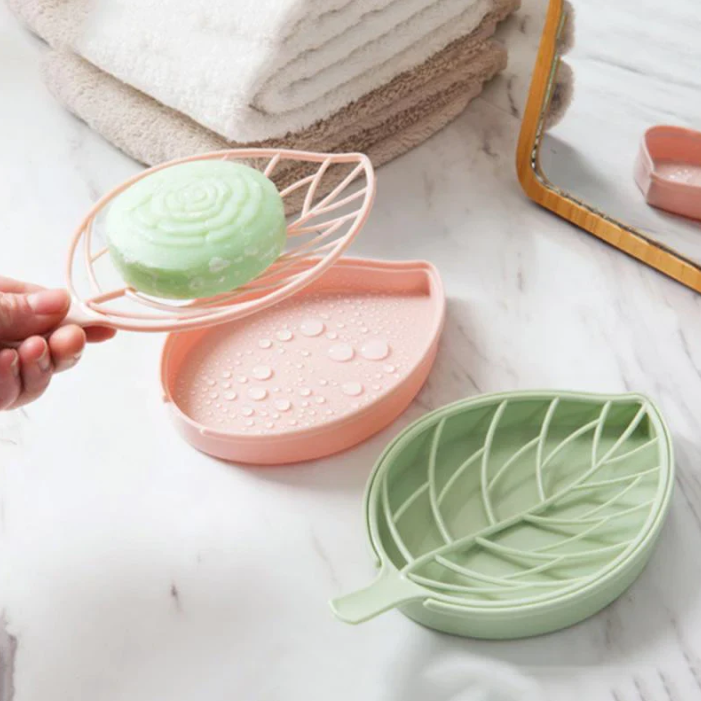 Leaf Shape Soap Holder Non Slip Soap Box