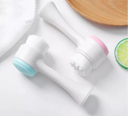 01 Pcs Double Side Cleansing Facial Brush - 2-in-1 skincare tool