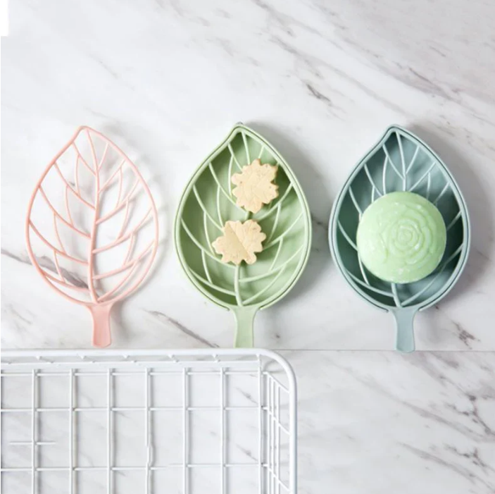 Leaf Shape Soap Holder Non Slip Soap Box