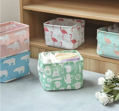 3 Pcs Multi-Purpose Foldable Storage Organizing Basket(Random Design)