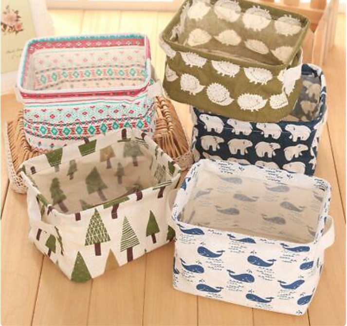 3 Pcs Multi-Purpose Foldable Storage Organizing Basket(Random Design)