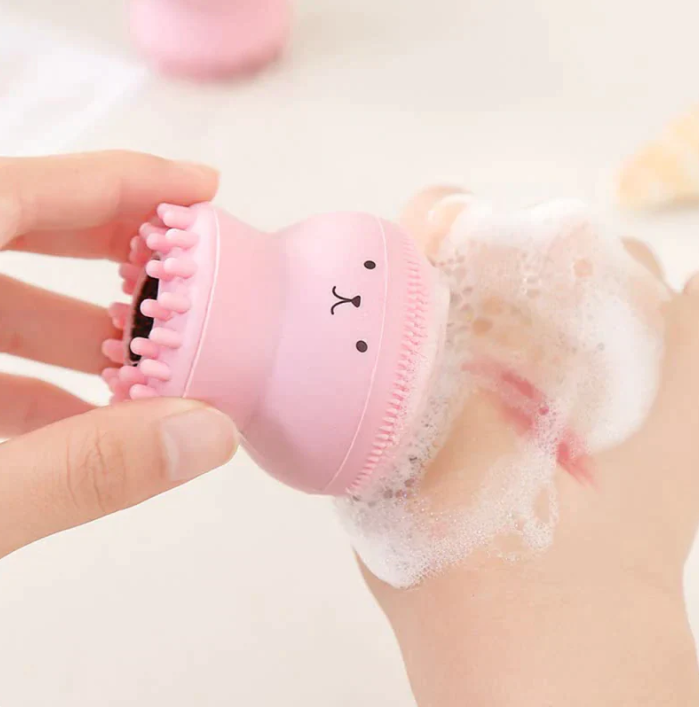 Octopus Shape Silicone Sponge - Facial cleansing brush
