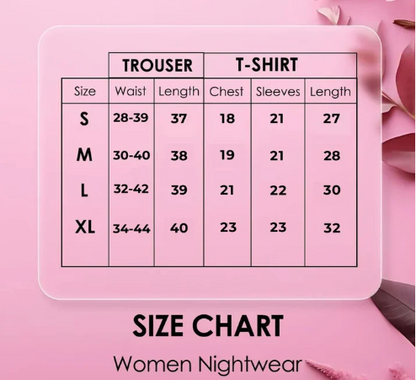 Winter Red Sleepy Love Co-Ord Set Women Night Suit