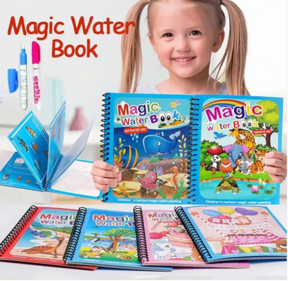 Set of 3 Magic Water Quick Dry Coloring Doodle Reusable Book