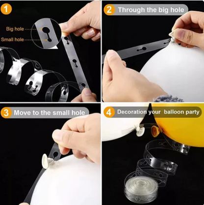 Balloon Decorating Strip Connect Chain DIY Balloon Arch Strip Tape Plastic 5M