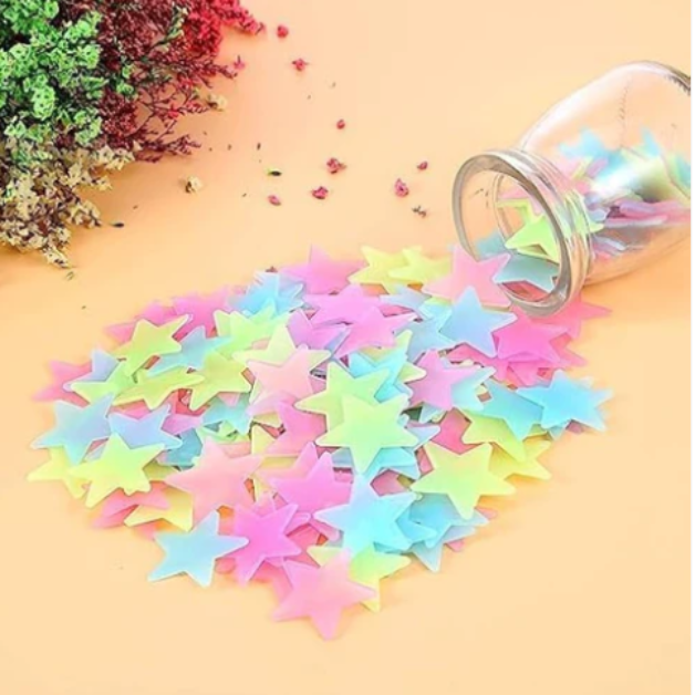 100 Pcs Self Adhesive Decorative Stars